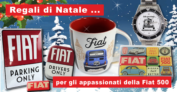 Regali di Natale per gli appassionati della Fiat 500